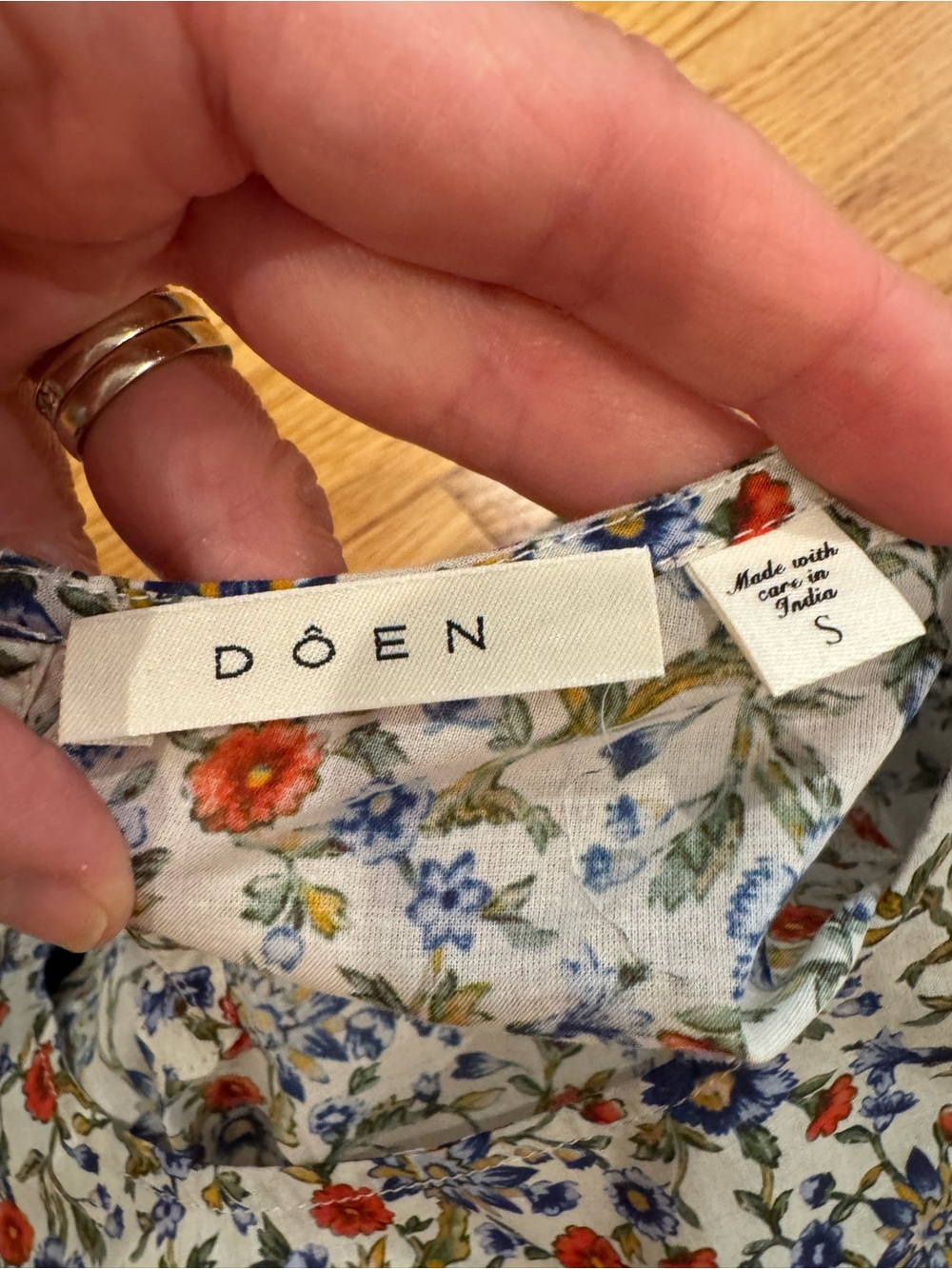 Doen Rhodia Midi Dress in Creme with Multicolor Floral - Picture 9 of 10